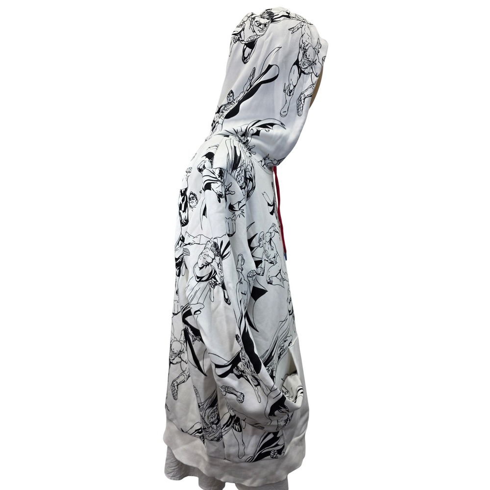 Puma Justice League All Over Print Hoodie White Black Comic‎ Art Size XL
